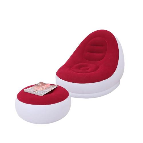 red inflatable sofa